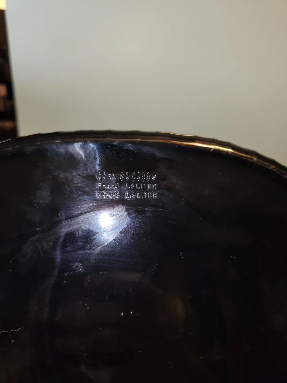 Corning Ware French Black Glossy Casserole Dish